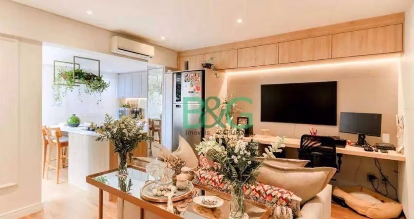 Apartamento com 1 dormitório à venda, 46 m² por r$ 739.000,00 - vila gertrudes - são paulo/sp