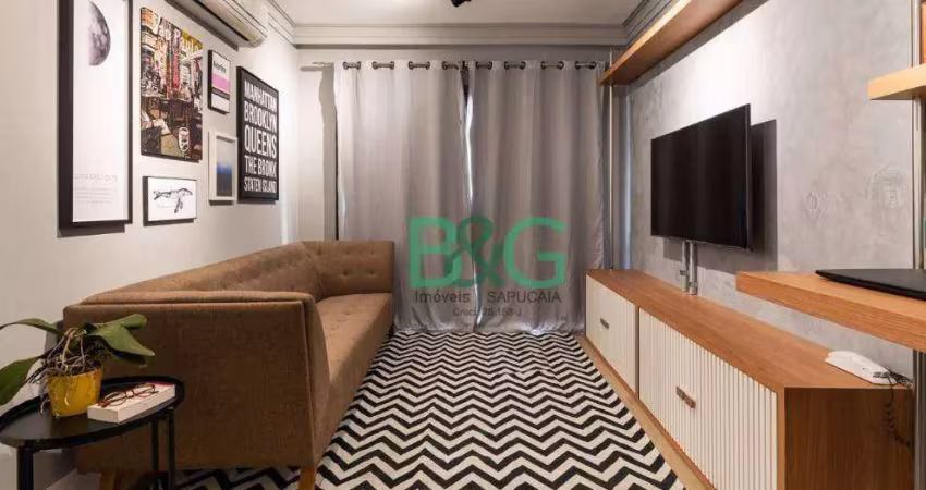 Apartamento com 1 dormitório para alugar, 45 m² por r$ 8.178,00/mês - itaim bibi - são paulo/sp