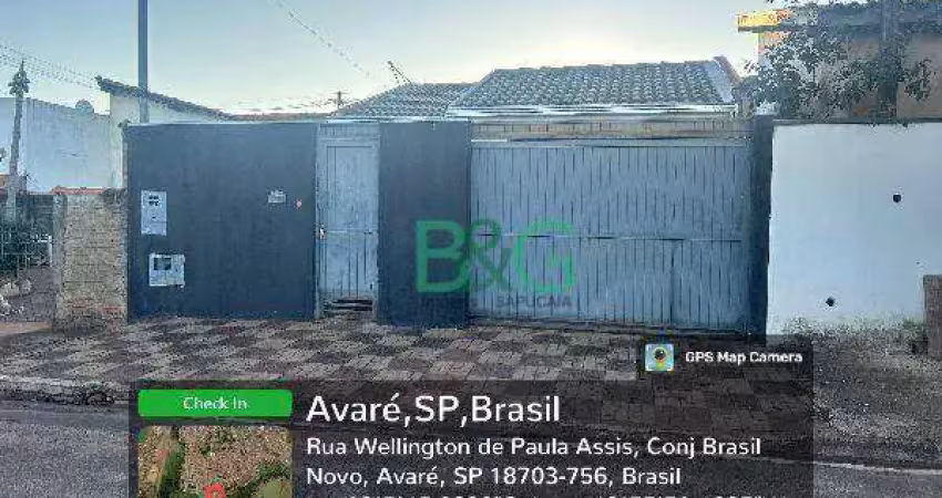 Casa com 2 dormitórios à venda, 74 m² por r$ 189.652 - vila operária - avaré/sp