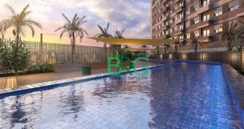 Apartamento com 2 dormitórios à venda, 38 m² por r$ 329.642,10 - jardim são luís - são paulo/sp