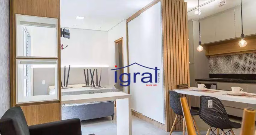 Studio mobiliado com 1 dormitório para alugar, 32 m² por r$ 3.250/mês - vila monte alegre - são paulo/sp