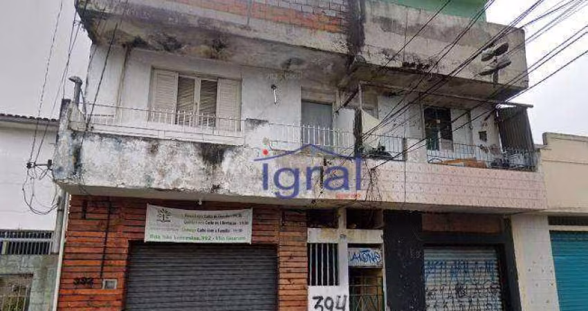 Terreno para venda com 12 casas e 2 salões comerciais à venda, 398 m² por R$ 1.500.000 - Vila Guarani - São Paulo/SP