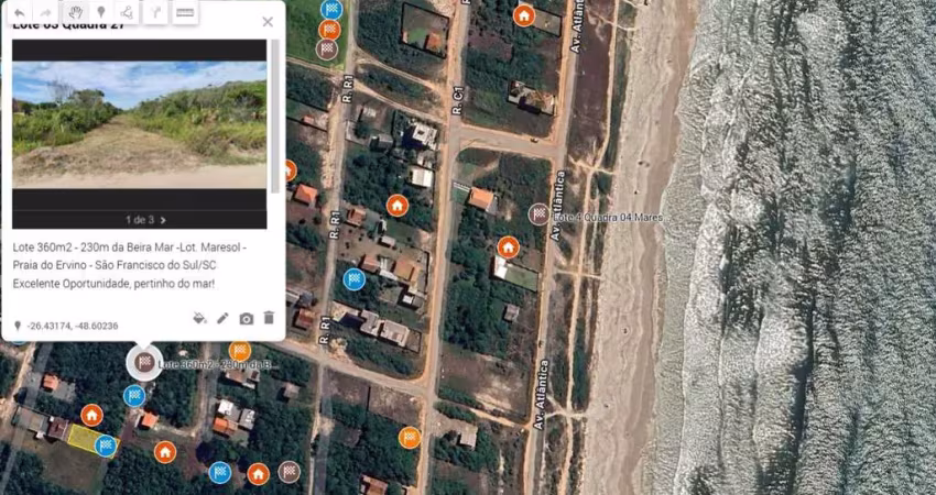 Terreno à venda na Av Claudiomiro Vizoto, 779, Praia do Ervino, São Francisco do Sul