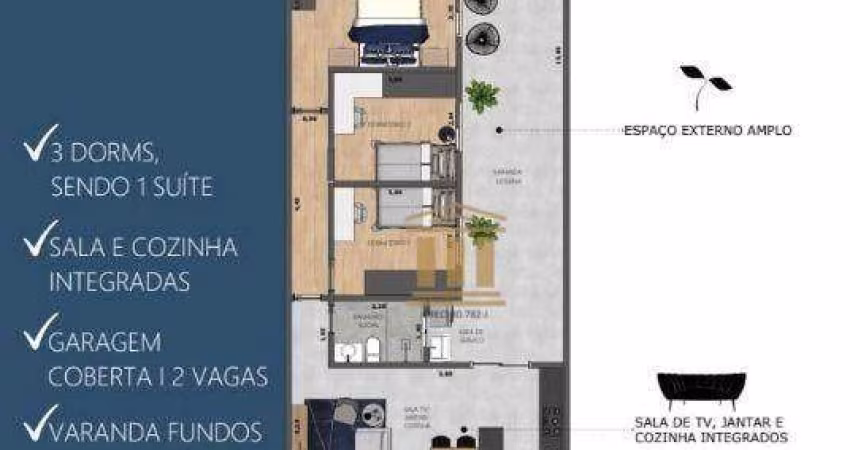 Linda Casa 3 dormitórios 1suíte Sta. Julia