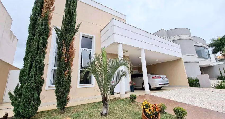Casa à venda em americana, chácara letônia, com 3 suítes, com 221 m², condomínio ville santorine