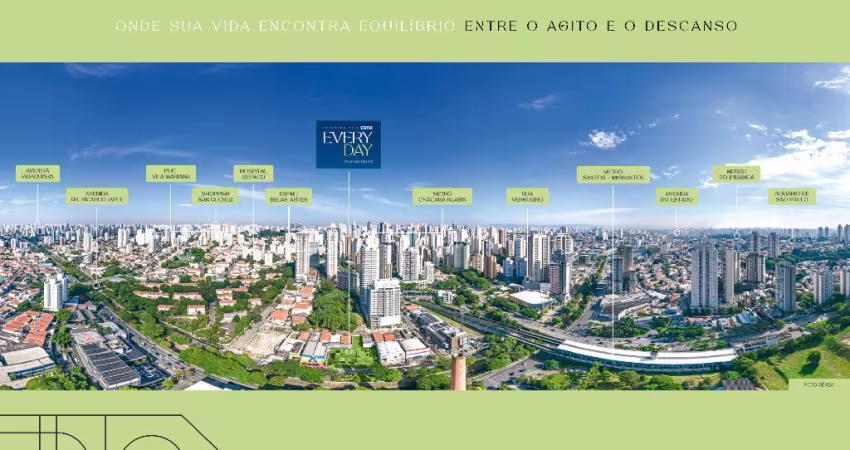 Chegou o Every Day! O lançamento que vai transformar sua forma de viver! Studios e apartamentos de 27m² a 75m² Lazer completo