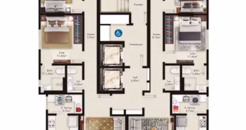 Apartamento com 3 quartos à venda no Andorinha, Itapema 