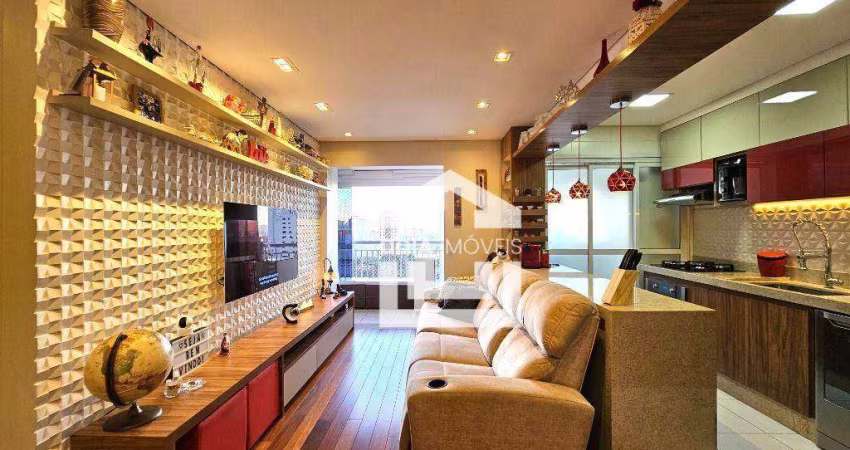 Apartamento com 2 dormitórios à venda, 68 m² por R$ 695.000,00 - Brás - São Paulo/SP