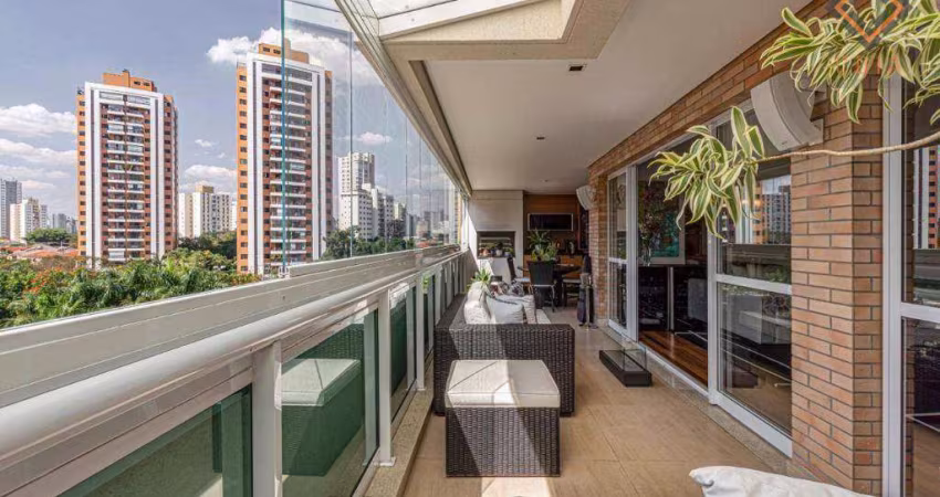 Apartamento com 4 dormitórios à venda, 245 m² por R$ 4.300.000,00 - Brooklin - São Paulo/SP
