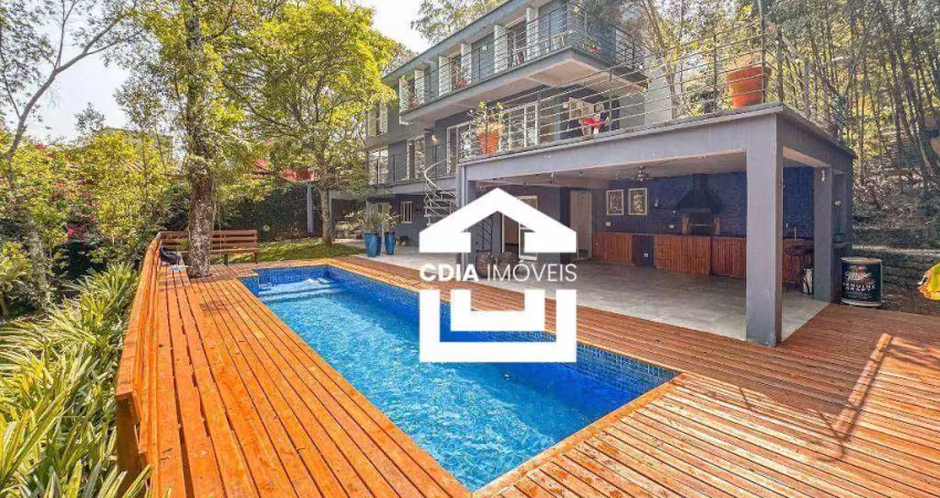 Casa com 4 dormitórios à venda, 350 m² por r$ 2.200.000,00 - granja viana – chácara dos lagos - carapicuíba/sp
