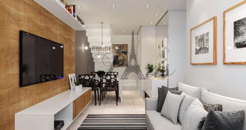 Sobrado com 2 dormitórios à venda, 58 m² por R$ 350.000,00 - Vila Valparaíso - Santo André/SP