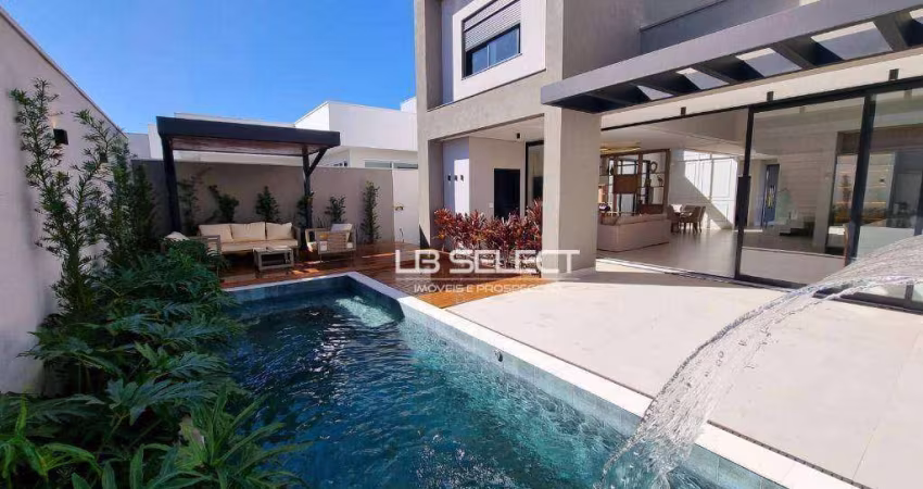Sobrado alto padrão no condomínio Reserva dos Ipês com três suites, escritório e varanda gourmet completa.