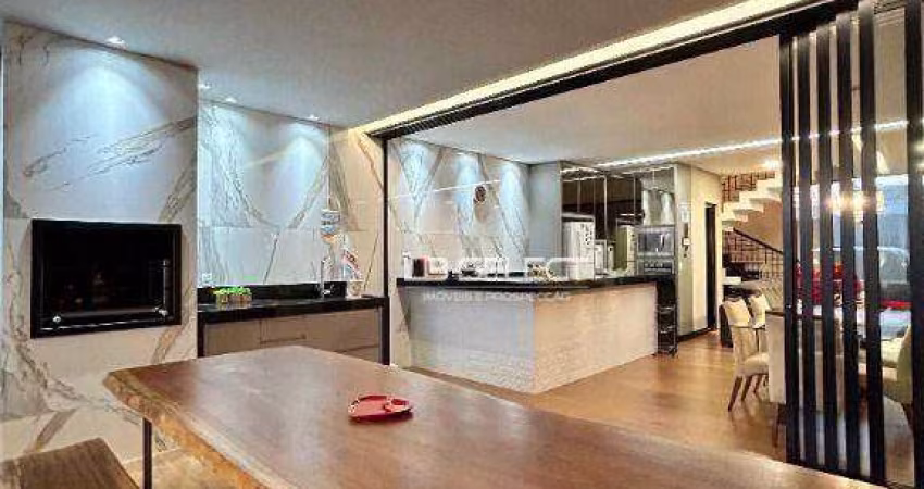 Cas a no bairro Vida Nova com três suítes e varanda gourmet.