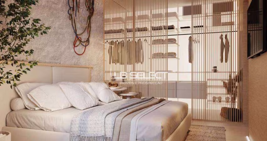 Apartamento com três quartos, sendo uma suíte, duas semi suítes e varanda gourmet.