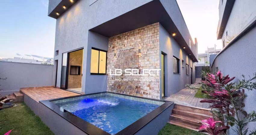 Casa no Condomínio Terras Alpha com três quartos e varanda gourmet.