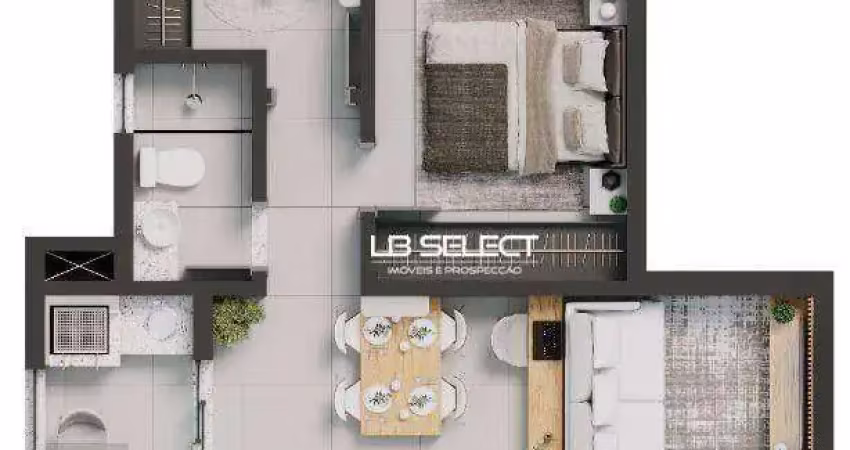 Apartamento com 2 dormitórios à venda, 59 m² por r$ 437.635,00 - santa mônica - uberlândia/mg