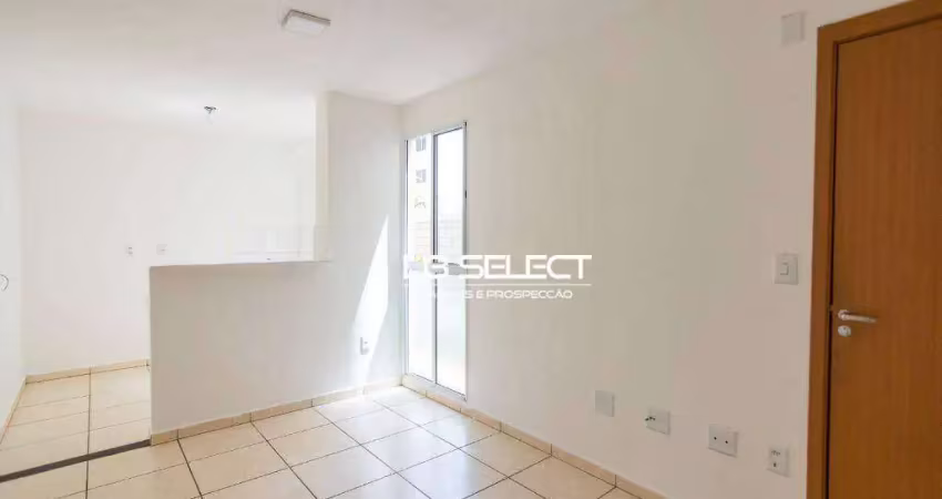 Apartamento no bairro jardim holanda com dois quartos e uma vaga de garagem.