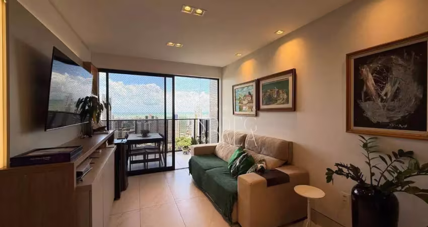 Apartamento mobiliado, com varanda gourmet ampla, vista mar, 3 suítes, no melhor de miramar- r$ 1.300.000,00