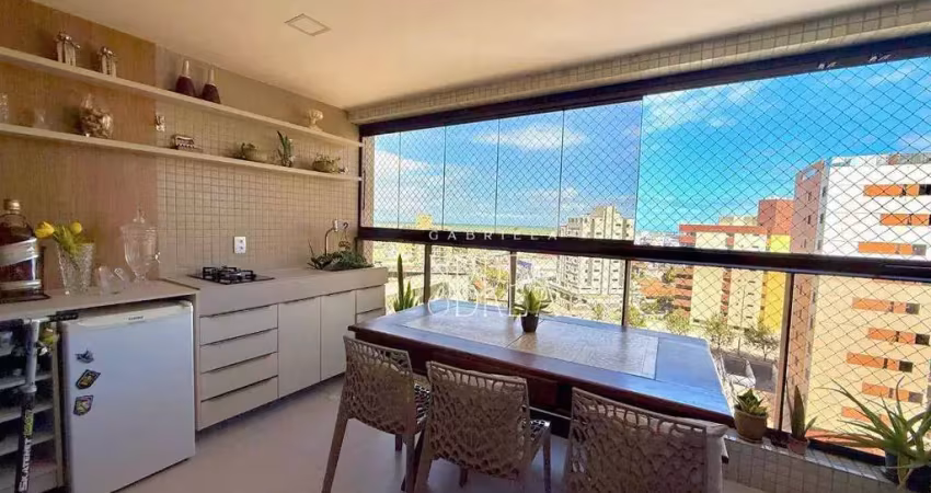 Apartamento vista mar, varanda gourmet.,  3 quartos sendo 2 suítes  no eco oceania, praia de jardim oceania/ bessa- 98m2 - condomínio club- r$ 1.280.0