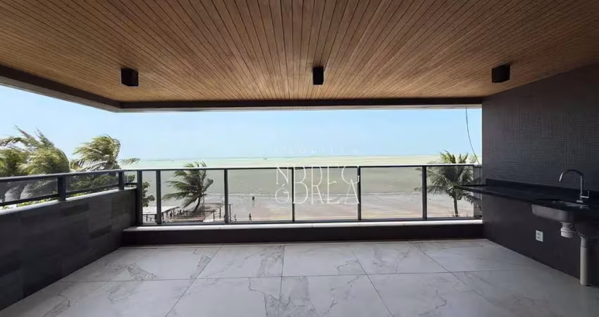 Apartamento de alto padrão, beira mar/ pe na areia de camboinha, 177m2