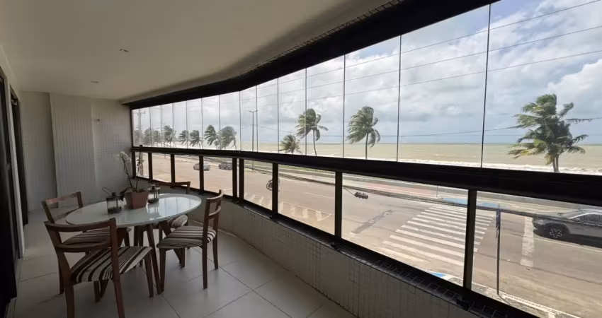 Apartamento frente mar porteira fechada com 2 quartos na praia de intermares