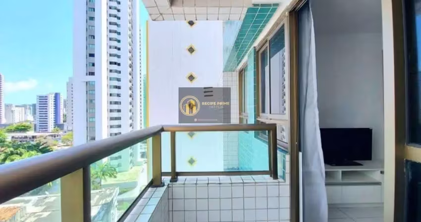 Flat Mobiliado com 65m2 com 2 quartos, 1 suíte, 1 vaga garagem, para locação em Recife, Boa Viagem