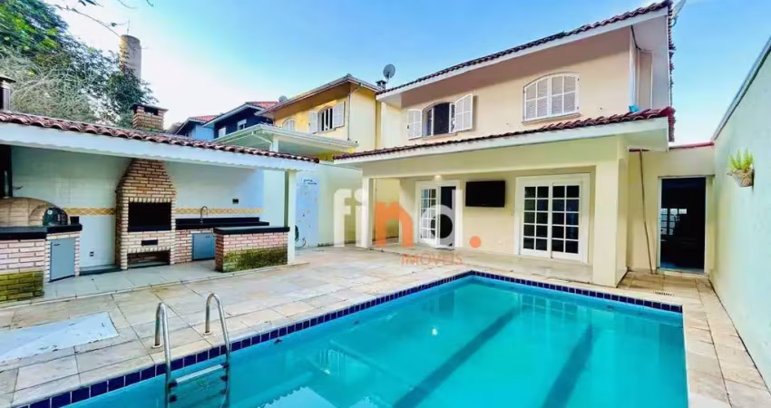 Casa com 4 dormitórios (3 suítes) para alugar, 230 m² por r$ 11.500/mês - villanova - cotia/sp