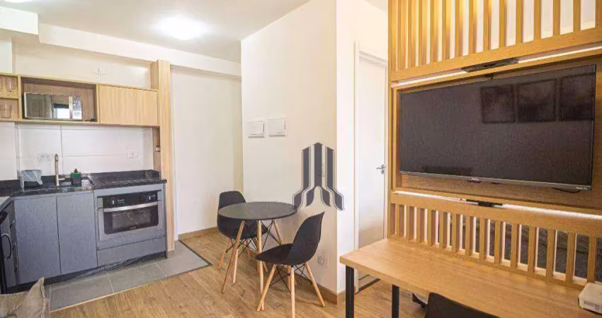 Apartamento com 1 dormitório para alugar, 26 m² por r$ 2.574,00/mês - centro - curitiba/pr
