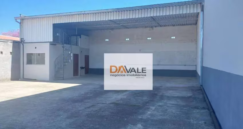 Galpão, 300 mts área com 125 m² área construida- venda por r$ 590.000 ou aluguel por r$ 2.300/mês - vila menino jesus - caçapava/sp