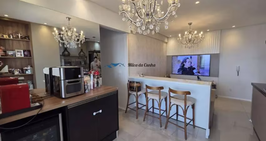 Lindo apartamento para venda, com 3 dormitórios, 1 suíte, 2 vagas, varanda gourmet, 75m², vila apiaí, santo andré