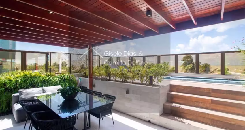 Cobertura linear à beira-mar de cabo branco c/ piscina privativa- mobiliada!