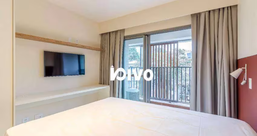Studio com 1 dormitório para alugar, 27 m² por r$ 3.350,00/mês - mirandópolis - são paulo/sp