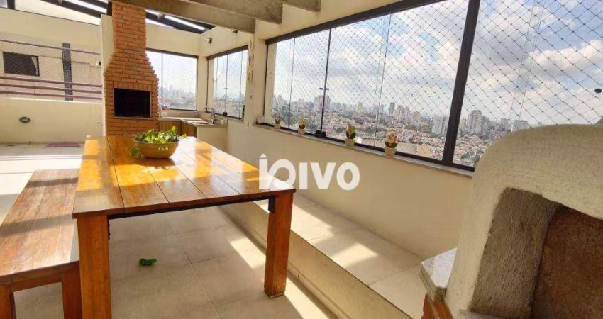 Cobertura Klabin, ótima localização, 3 dormitórios à venda, 214 m² por R$ 3.050.000 - Chácara Klabin - São Paulo/SP