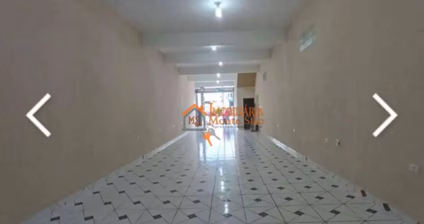 Salão para alugar, 125 m² por r$ 3.000,00/mês - parque continental ii - guarulhos/sp
