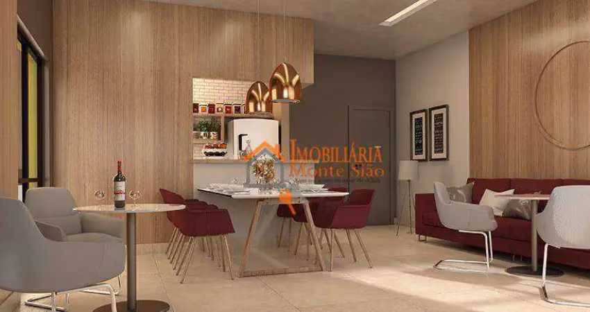 Apartamento com 2 dormitórios à venda, 46 m² por r$ 324.000,00 - vila galvão - guarulhos/sp