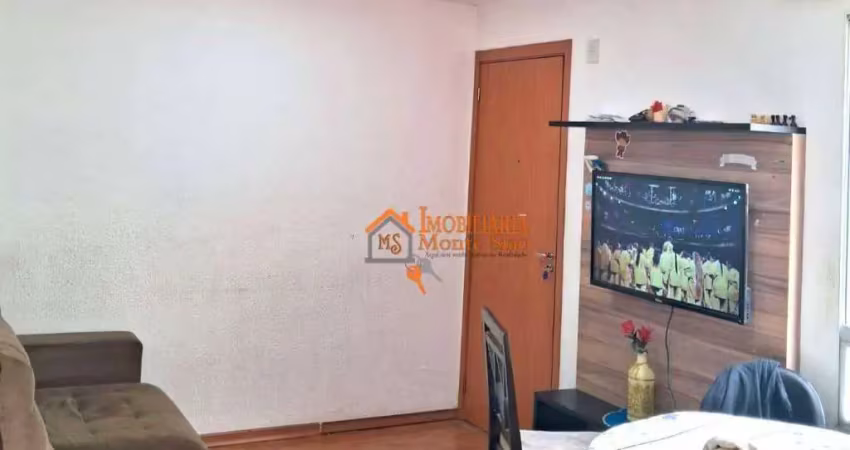Apartamento com 2 dormitórios à venda, 44 m² por r$ 198.000,00 - água chata - guarulhos/sp