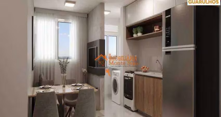 Apartamento com 2 dormitórios à venda, 37 m² por r$ 236.990,00 - vila nova bonsucesso - guarulhos/sp