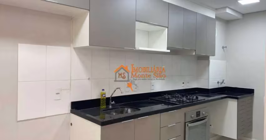 Apartamento com 2 dormitórios para alugar, 43 m² por r$ 2.440,00/mês - jardim adriana - guarulhos/sp
