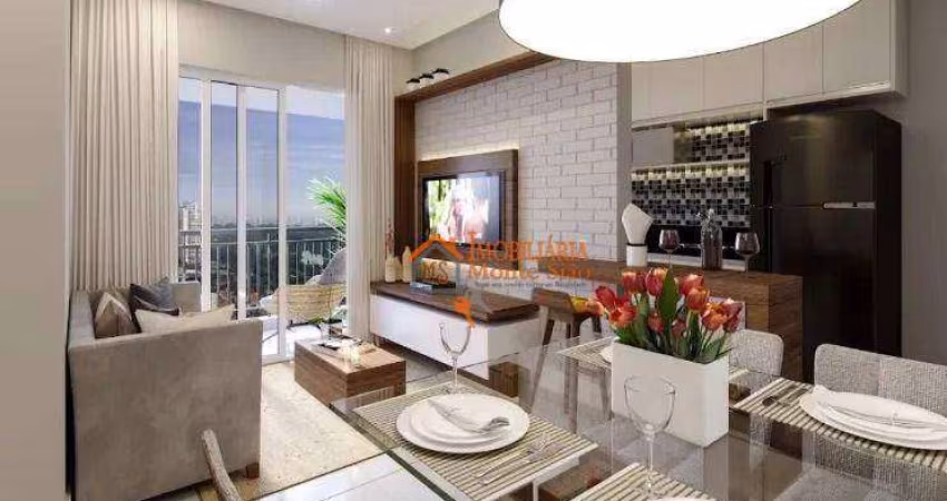 Apartamento com 2 dormitórios à venda, 47 m² por R$ 389.000,00 - Vila Augusta - Guarulhos/SP