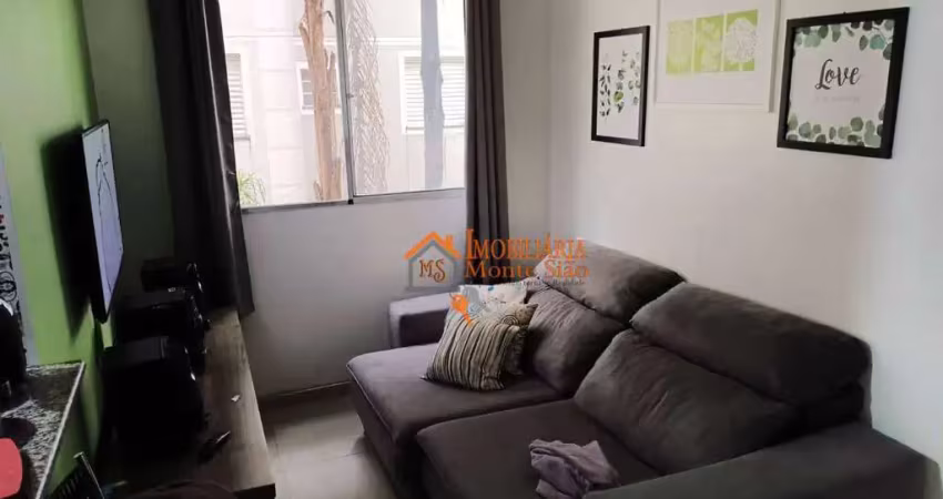 Apartamento com 2 dormitórios à venda, 50 m² por r$ 213.000,00 - água chata - guarulhos/sp