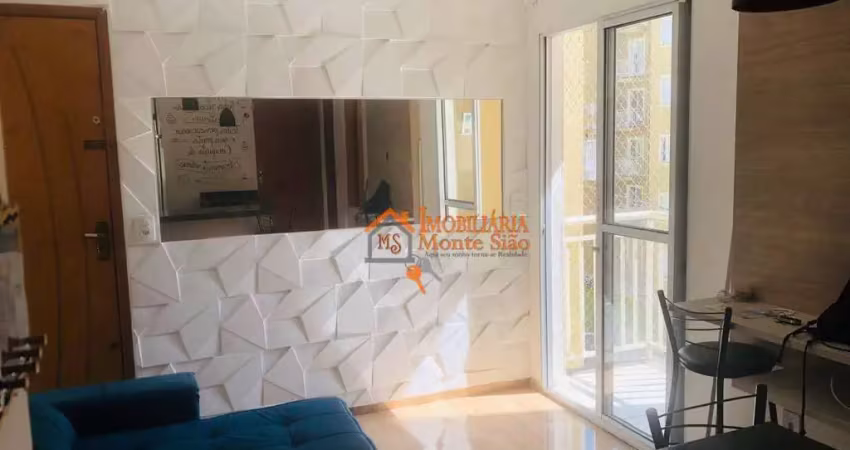 Apartamento com 2 dormitórios à venda, 42 m² por r$ 249.000,00 - jardim são domingos - guarulhos/sp