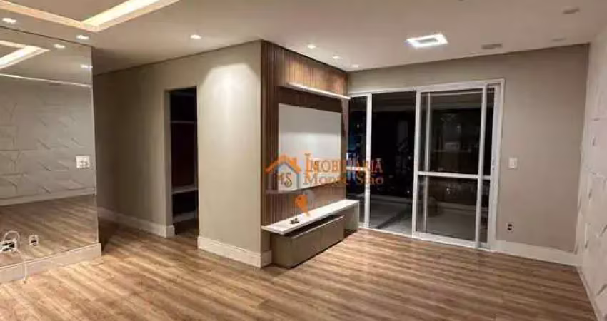 Apartamento com 3 dormitórios à venda, 107 m² por r$ 1.278.000,00 - jardim flor da montanha - guarulhos/sp