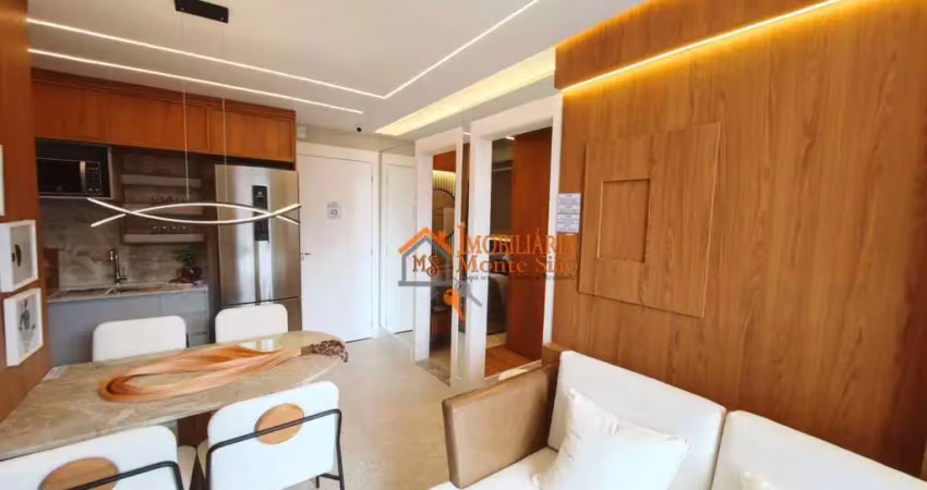 Apartamento com 2 dormitórios à venda, 34 m² por r$ 245.000,00 - ponte grande - guarulhos/sp