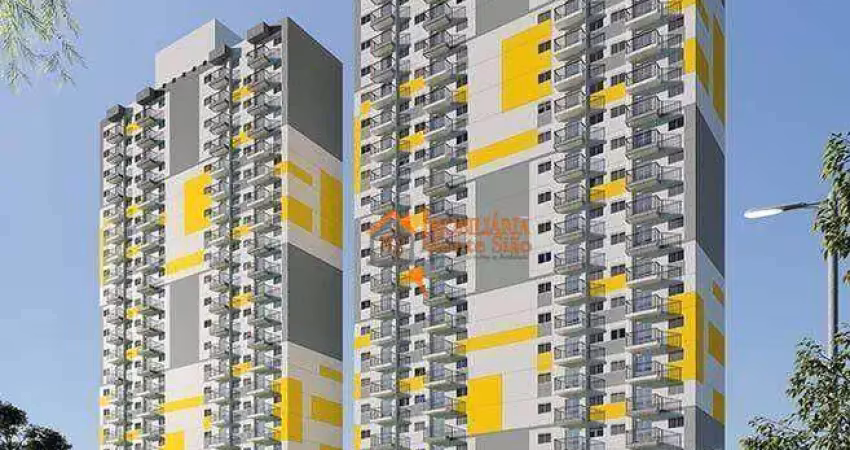 Apartamento com 2 dormitórios à venda, 38 m² por R$ 352.461,61 - Picanço - Guarulhos/SP