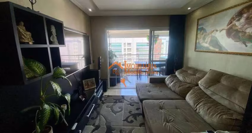 Apartamento com 3 dormitórios à venda, 94 m² por r$ 1.081.000,00 - jardim santa mena - guarulhos/sp