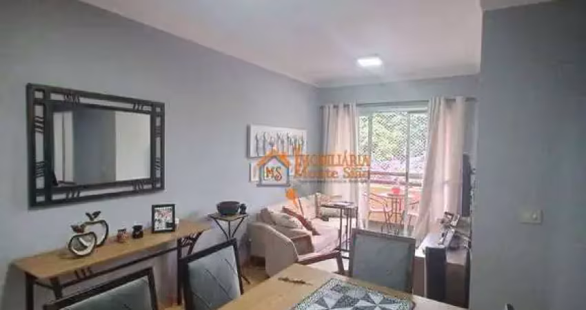 Apartamento com 3 dormitórios à venda, 76 m² por r$ 420.000,00 - itapegica - guarulhos/sp
