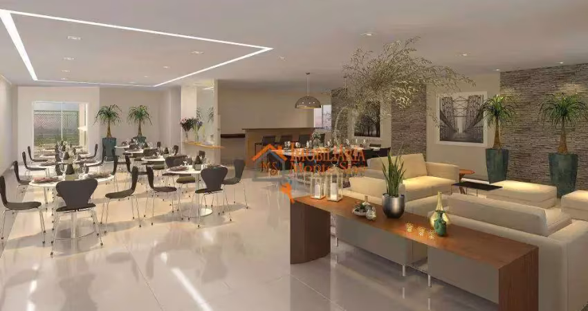 Apartamento com 2 dormitórios à venda, 43 m² por r$ 317.000,00 - jardim diogo - guarulhos/sp
