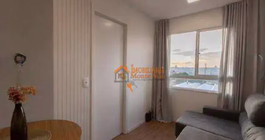 Apartamento com 2 dormitórios à venda, 36 m² por r$ 297.000,00 - vila das bandeiras - guarulhos/sp