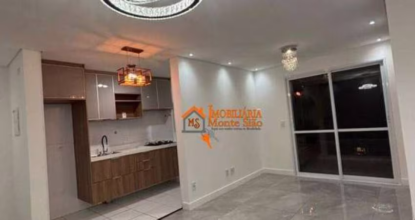 Apartamento com 2 dormitórios para alugar, 68 m² por R$ 4.200,00/mês - Jardim Flor da Montanha - Guarulhos/SP