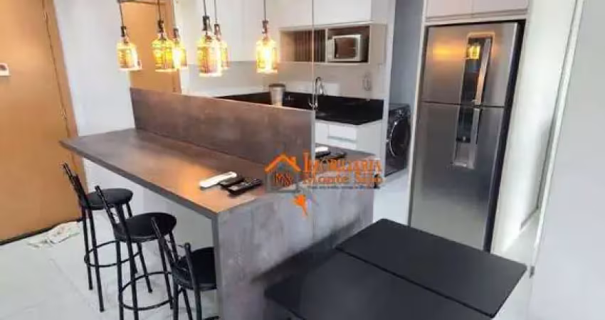 Studio com 1 dormitório para alugar, 37 m² por r$ 3.298,14/mês - centro - guarulhos/sp